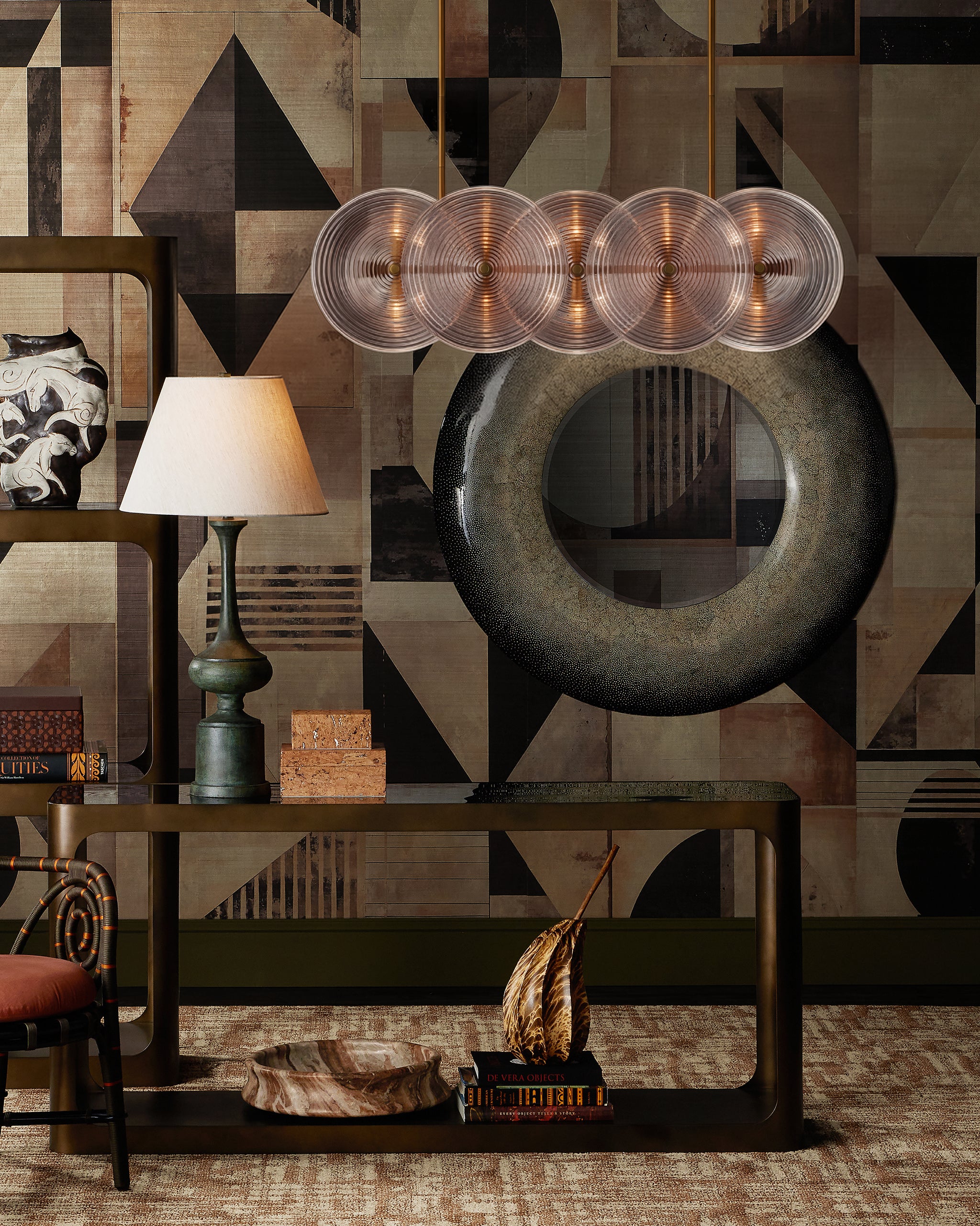 Currey & Company Whirlwind Rectangular Chandelier