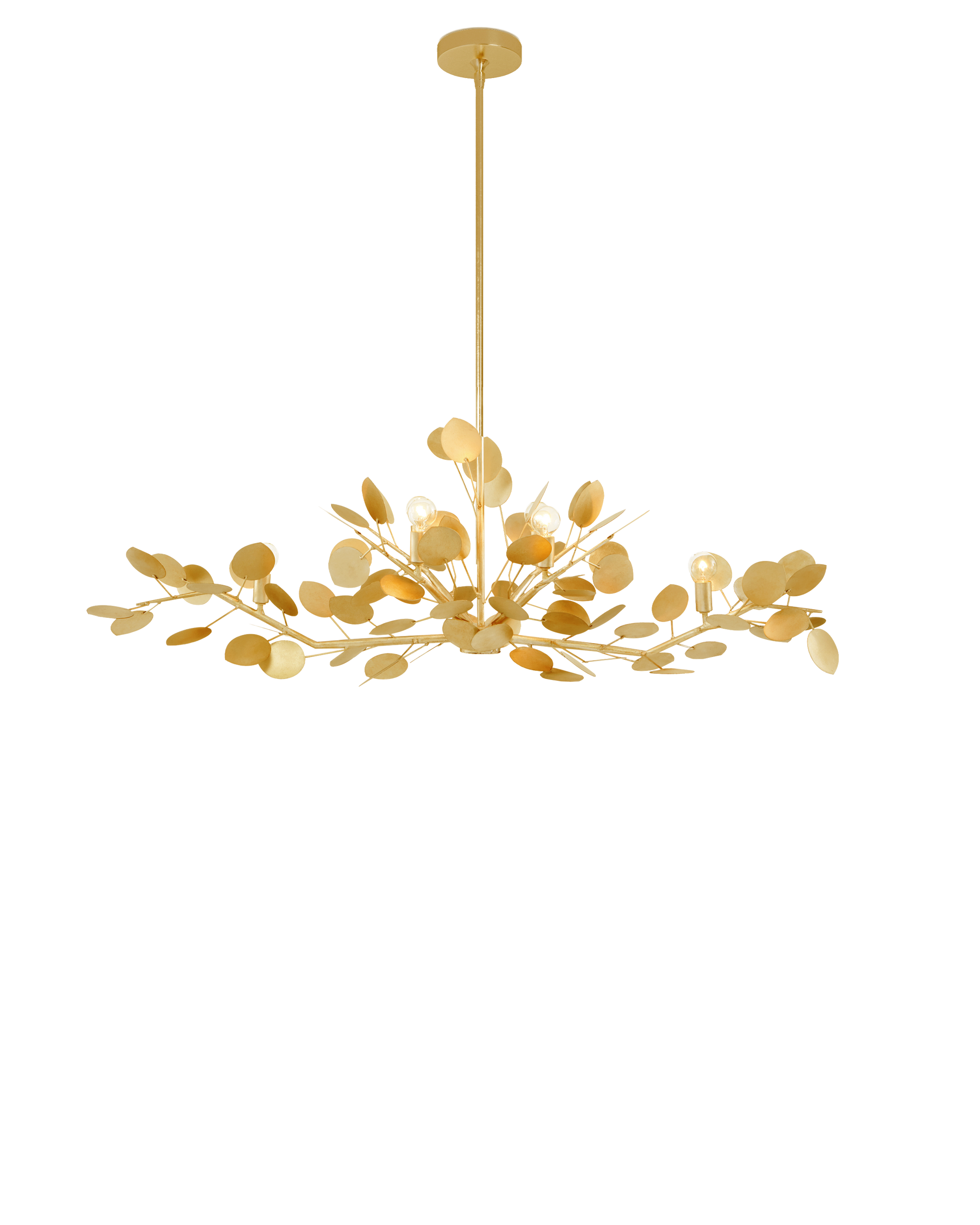 Currey & Company Lunaria Gold Oval Chandelier
