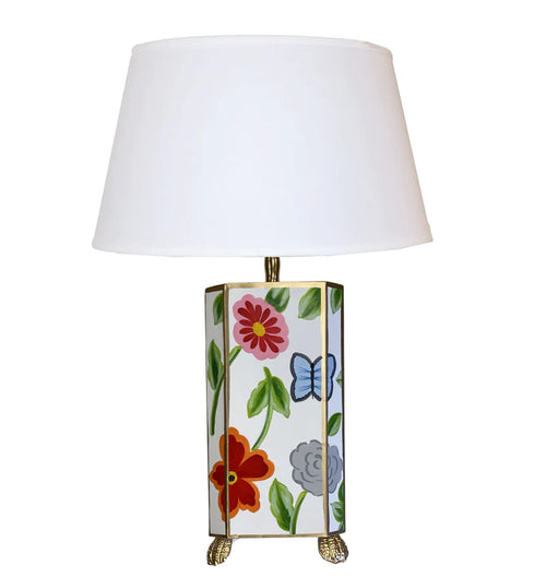 Dana Gibson White Flower Lamp