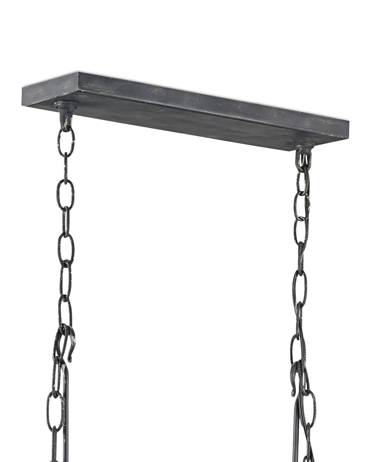 Currey & Company Culpepper 48" Black Rectangular 6 Light Chandelier