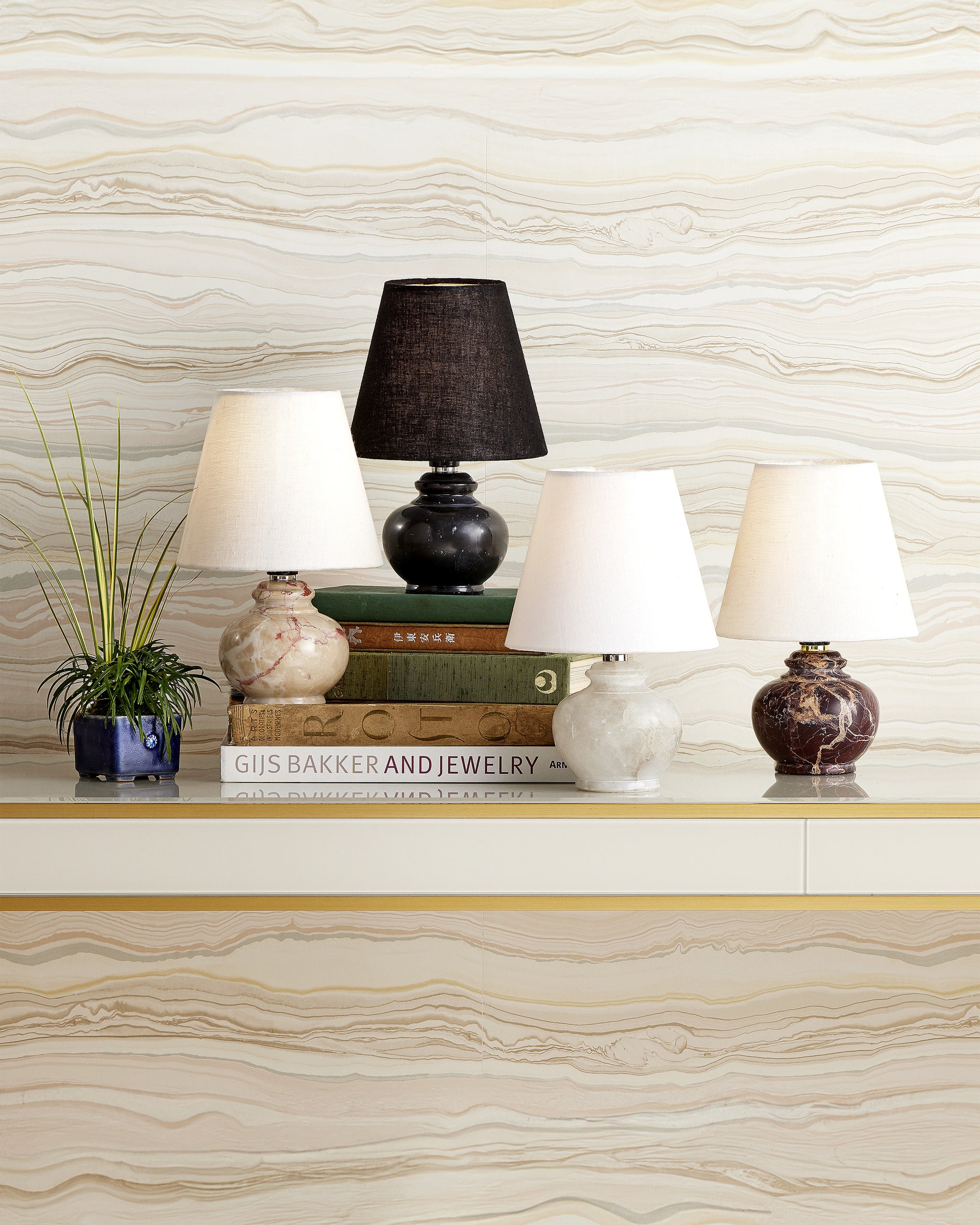 Currey & Company Piccolo Brown Mini Table Lamp