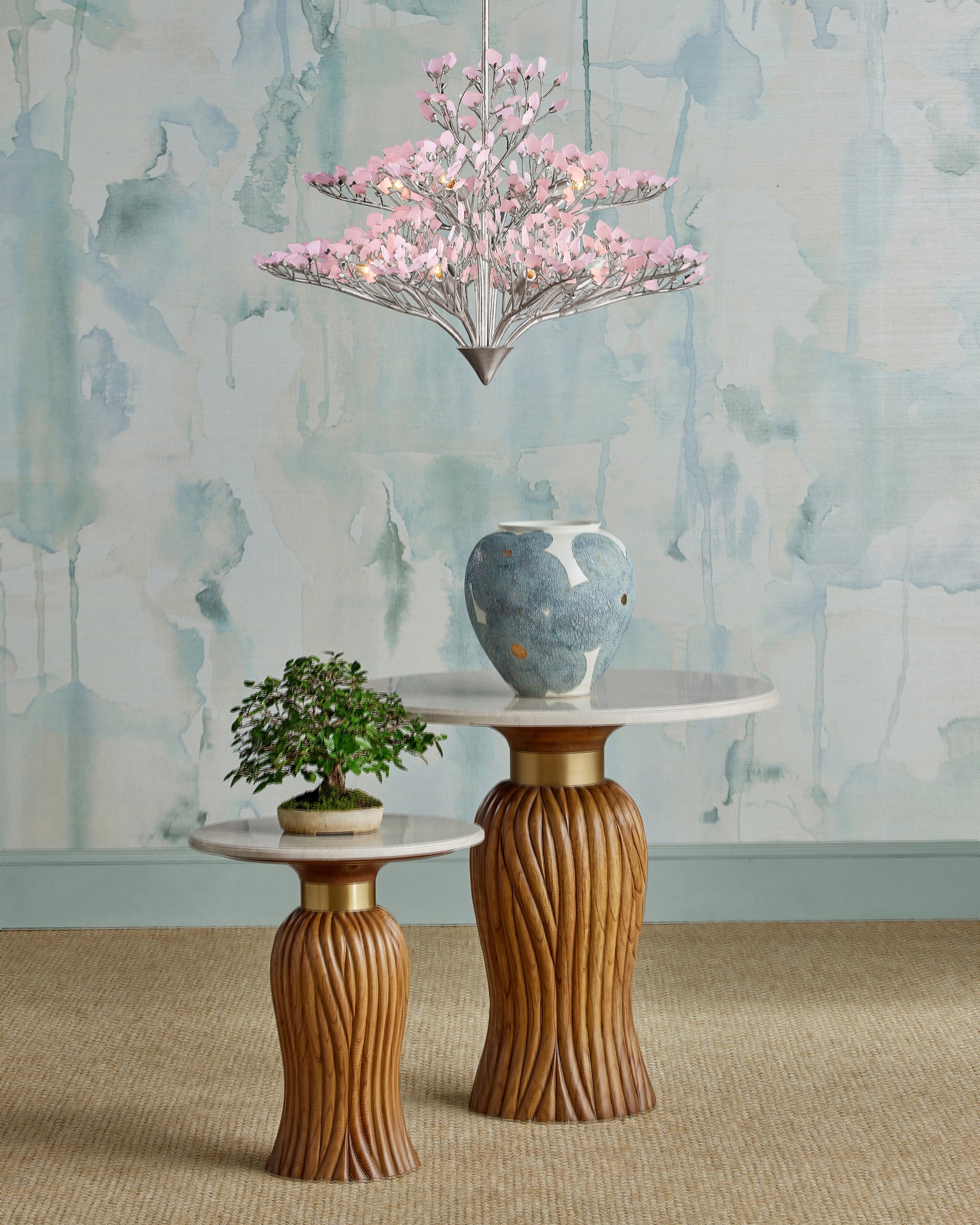 Currey & Company Fiorella Pink Chandelier