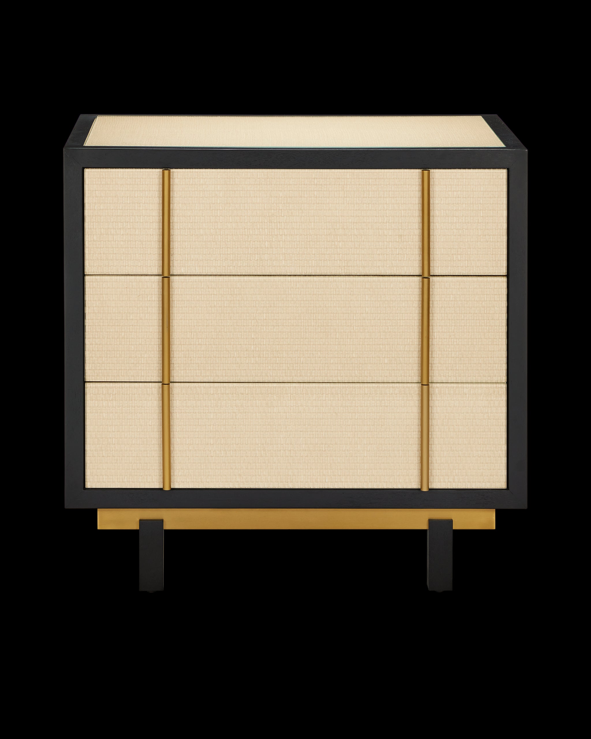 Currey & Company Deanna Raffia Nightstand