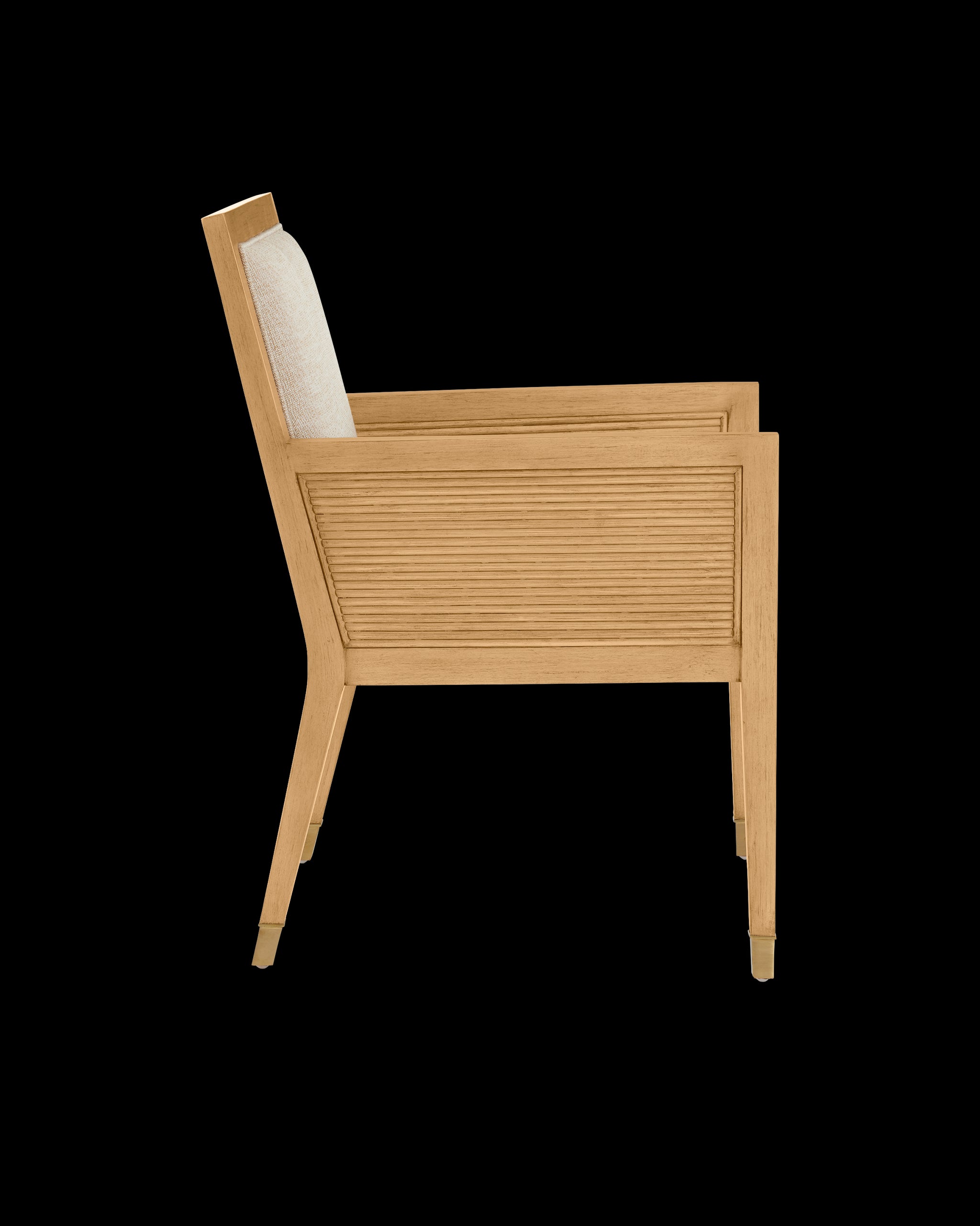 Currey & Company Santos Sea Sand Armchair, Liller Malt