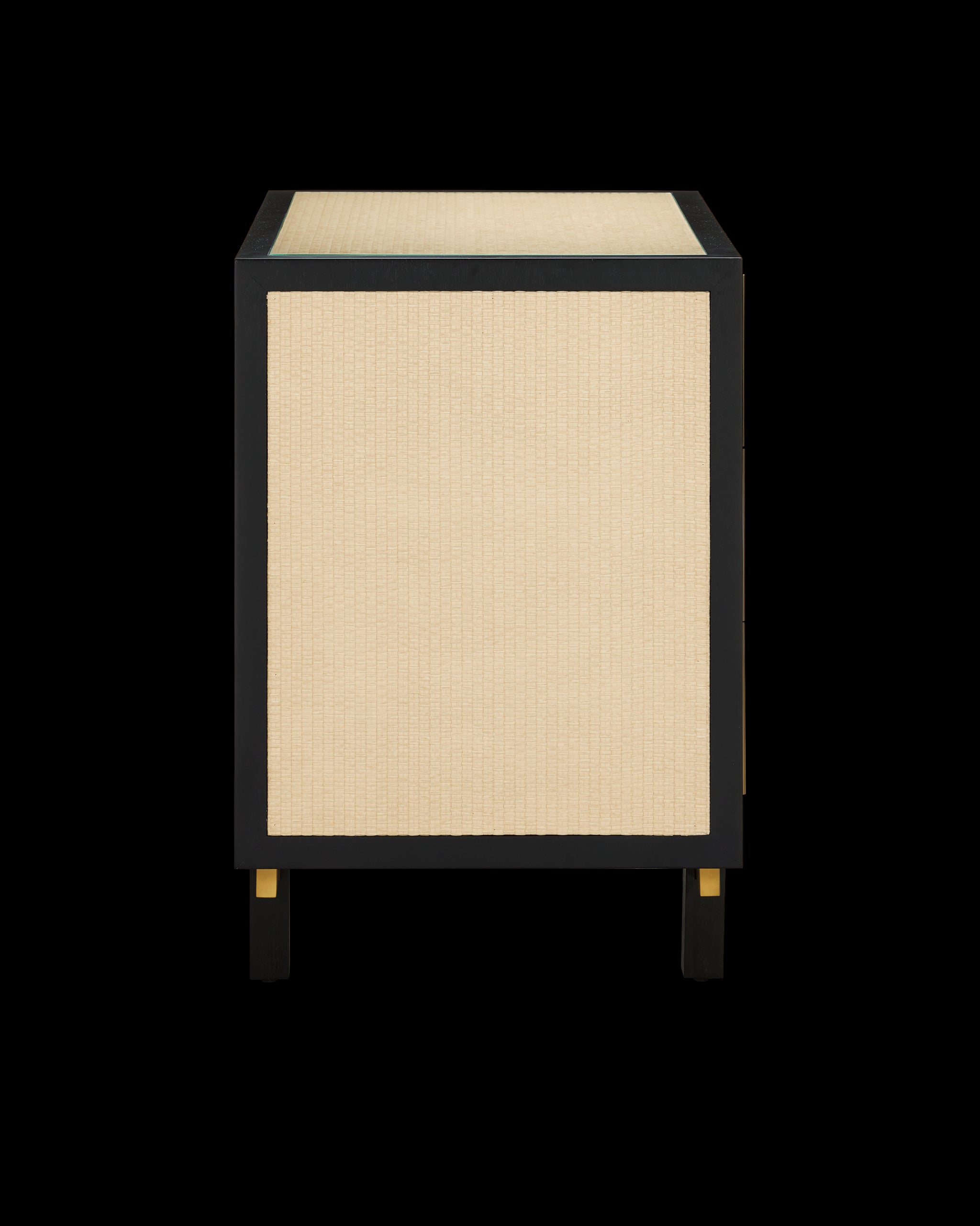 Currey & Company Deanna Raffia Nightstand