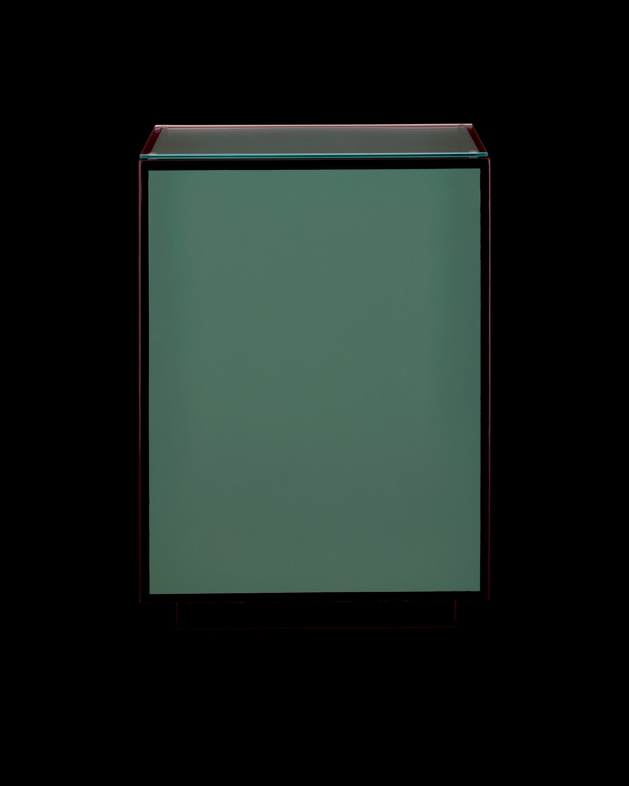 Currey & Company Green Lacquer Side Table