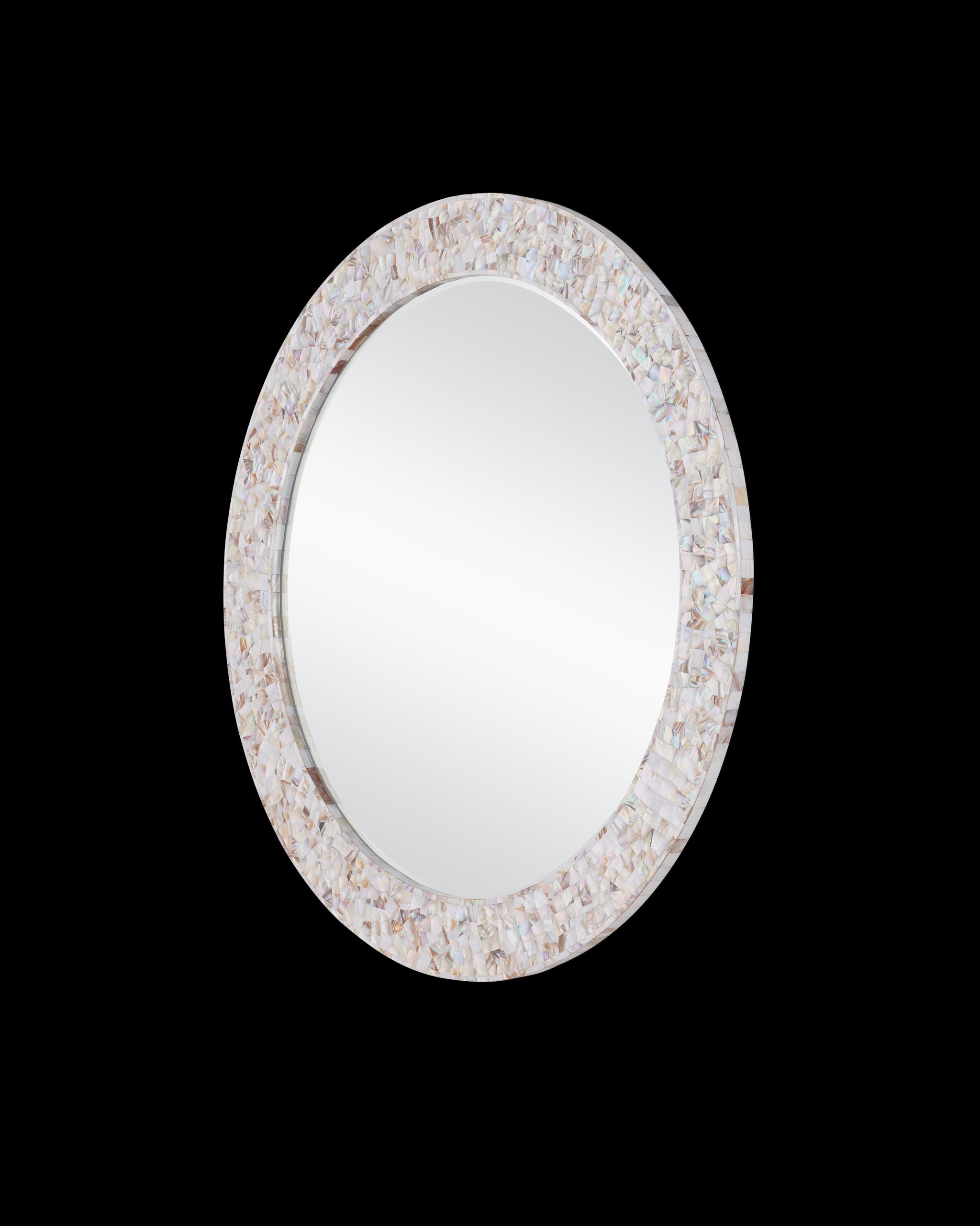 Currey & Company Uma Mother Of Pearl Round Mirror
