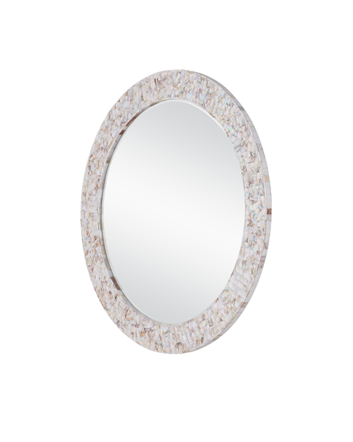 Currey & Company Uma Mother Of Pearl Round Mirror