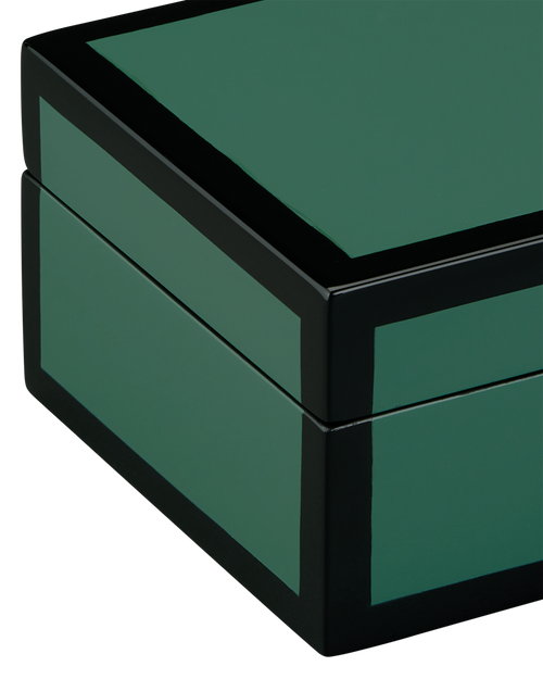 Currey & Company Green Lacquer Box Set Of 2