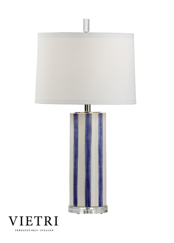 Wildwood Vietri Sailor Stripe Lamp in Blue