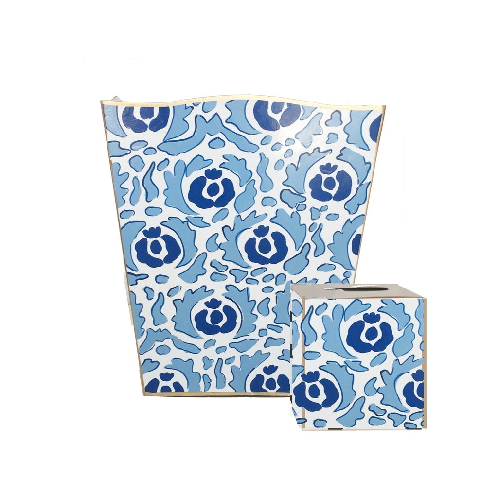 Dana Gibson Beaufont in Blue Wastebasket or Tissuebox