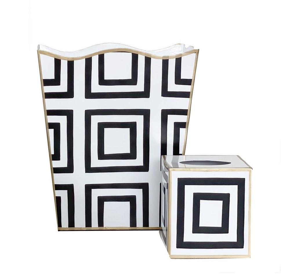 Dana Gibson 12" Modern Wastebasket