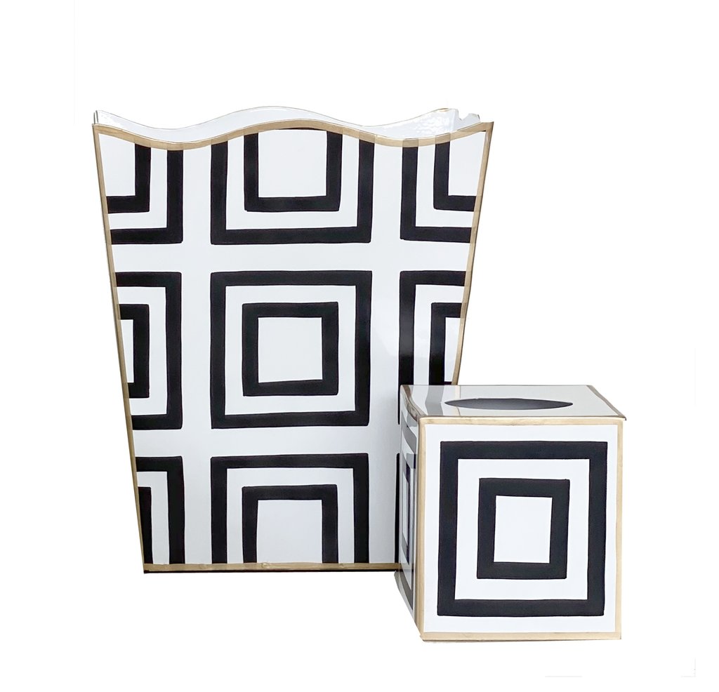 Dana Gibson 12" Modern Wastebasket