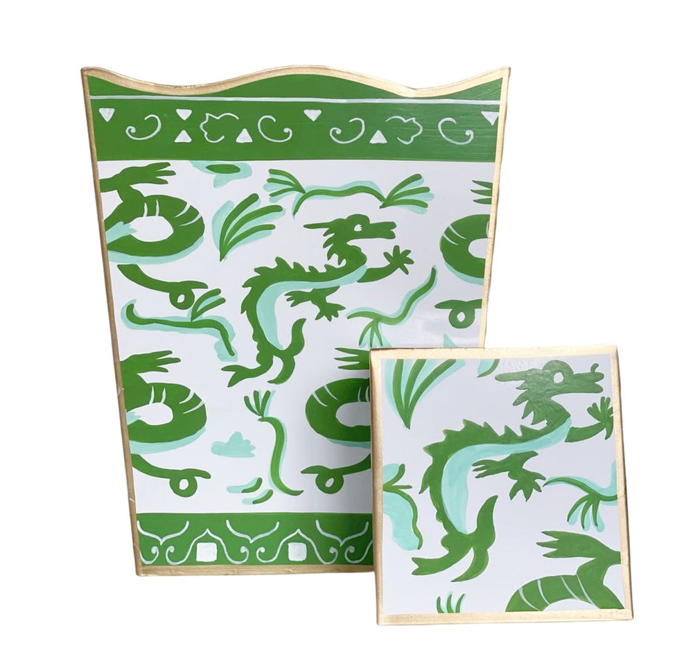Dana Gibson Dragon Wastebasket