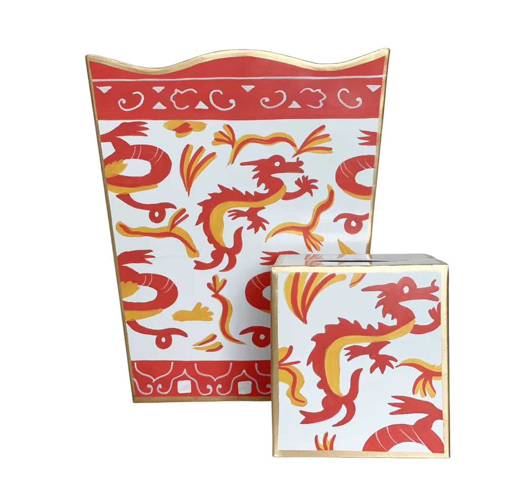 Dana Gibson Dragon Wastebasket