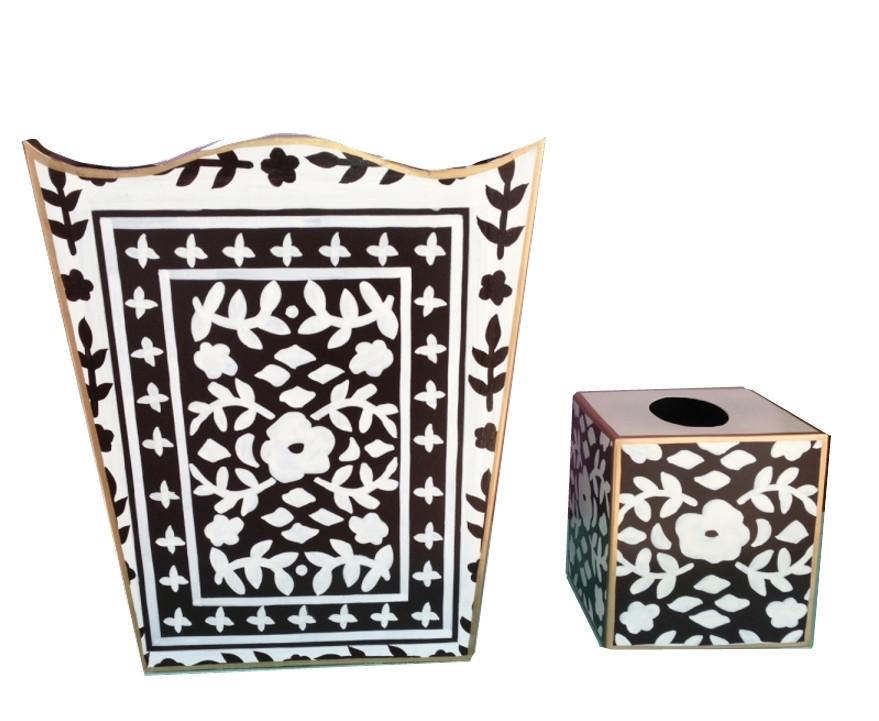 Dana Gibson Mosaic Wastebasket or Tissue Box