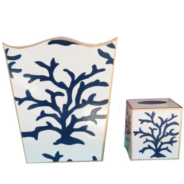 Dana Gibson Coral Wastebasket