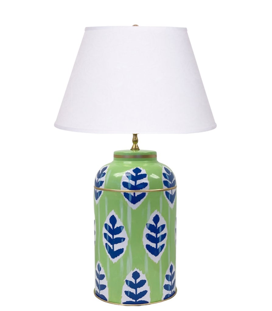 Dana Gibson Louvre Ikat Tea Caddy Lamp