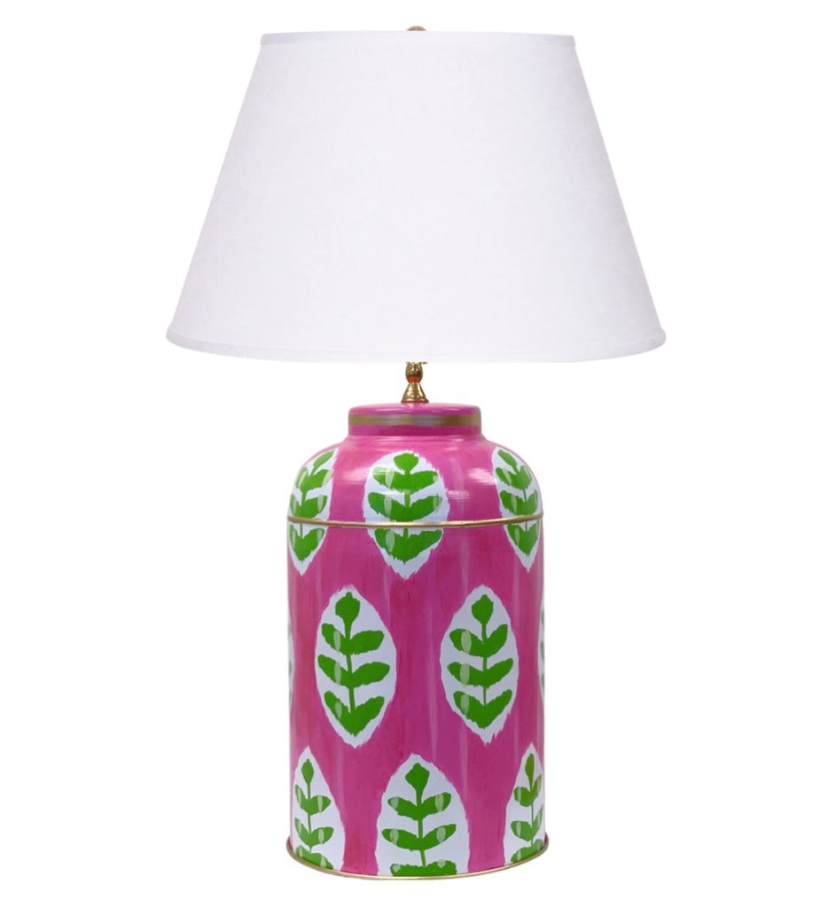 Dana Gibson Louvre Ikat Tea Caddy Lamp