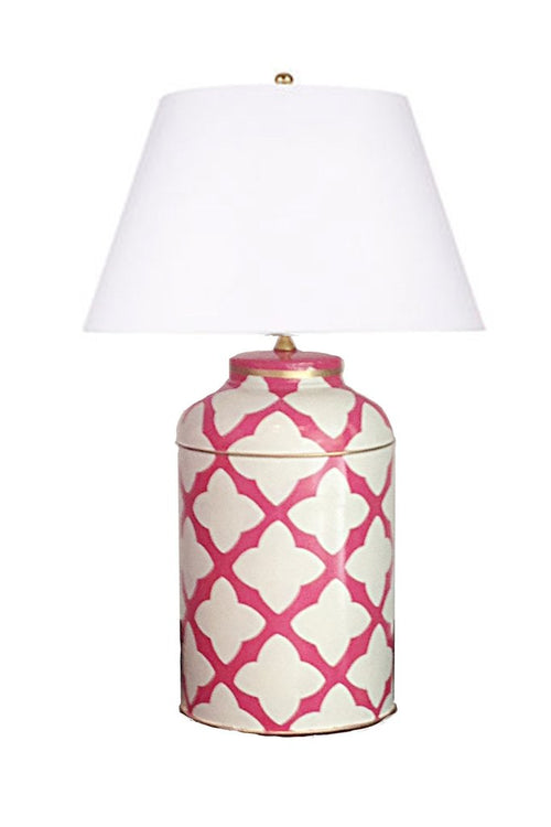 Dana Gibson Pink Moda Tea Caddy Lamp