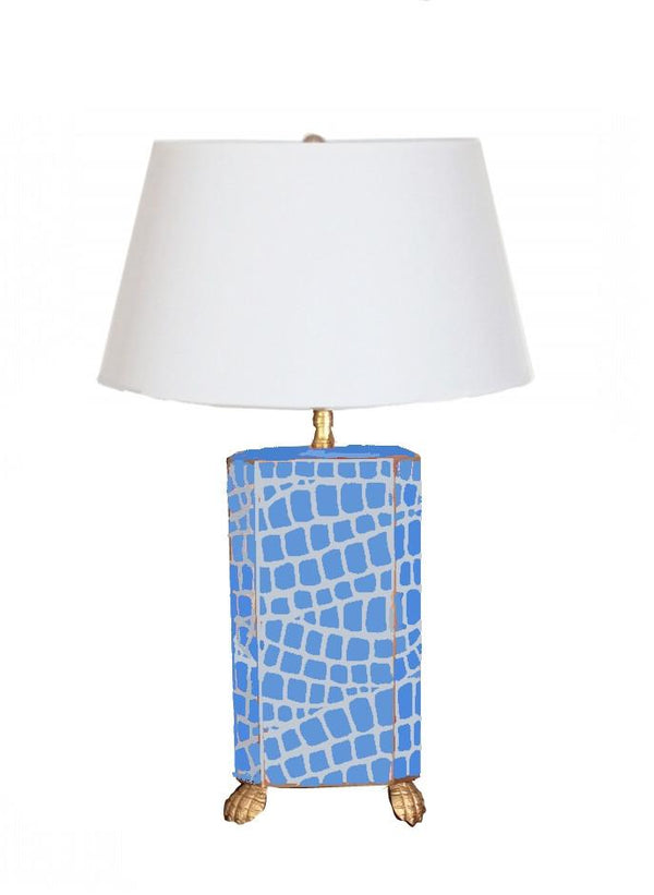 Dana Gibson Croc Lamp in Blue