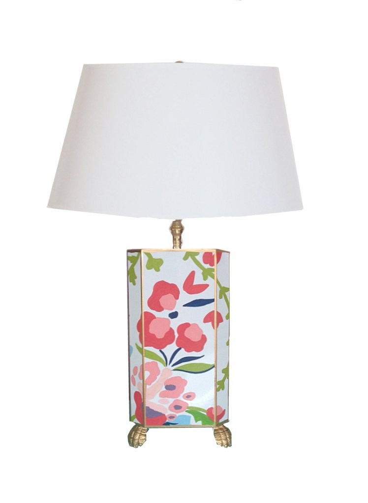 Dana Gibson Chintz Table Lamp, 26"