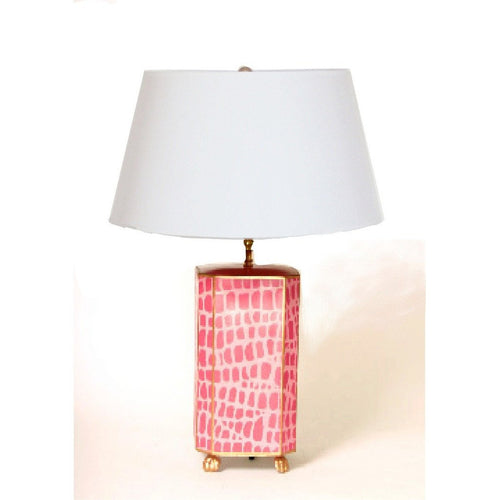 Dana Gibson Pink Croc Lamp