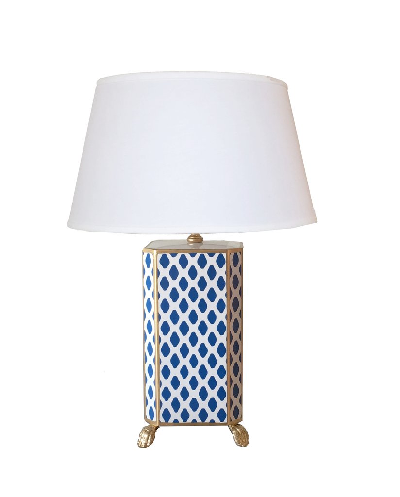Dana Gibson Parsi Lamp in Navy Blue