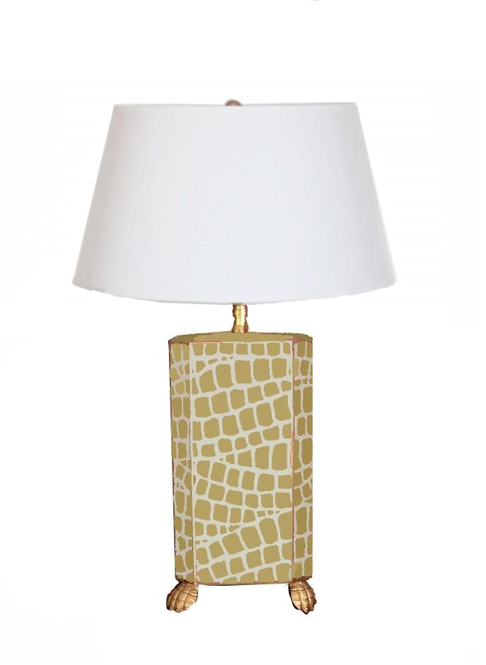Dana Gibson Croc Lamp in Taupe