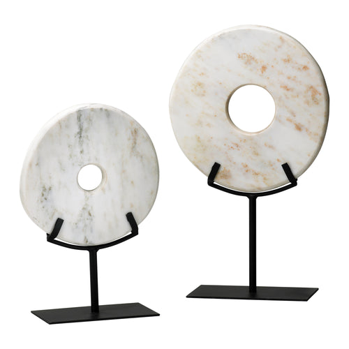 Large White Disk On Stand By Cyan Design