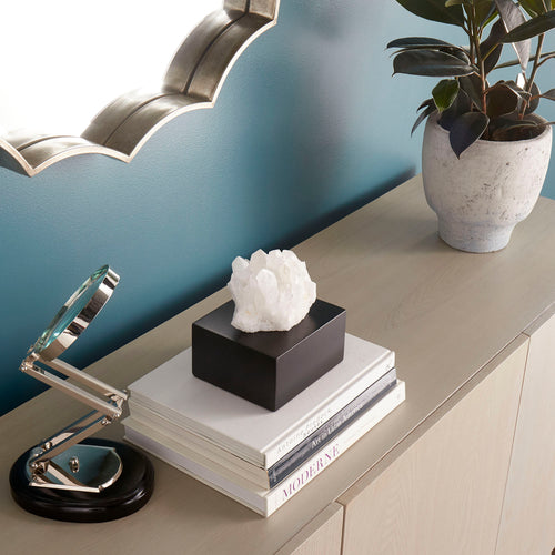 Medium Quartz Table Accent By Cyan Design