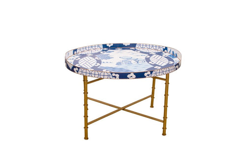 Dana Gibson Canton Blue Tray with Optional Table