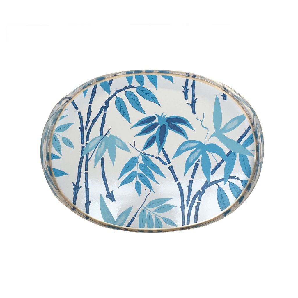 Dana Gibson Fontaine in Blue Oval Tray