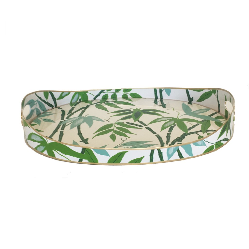 Dana Gibson Fontaine in Green Oval Tray