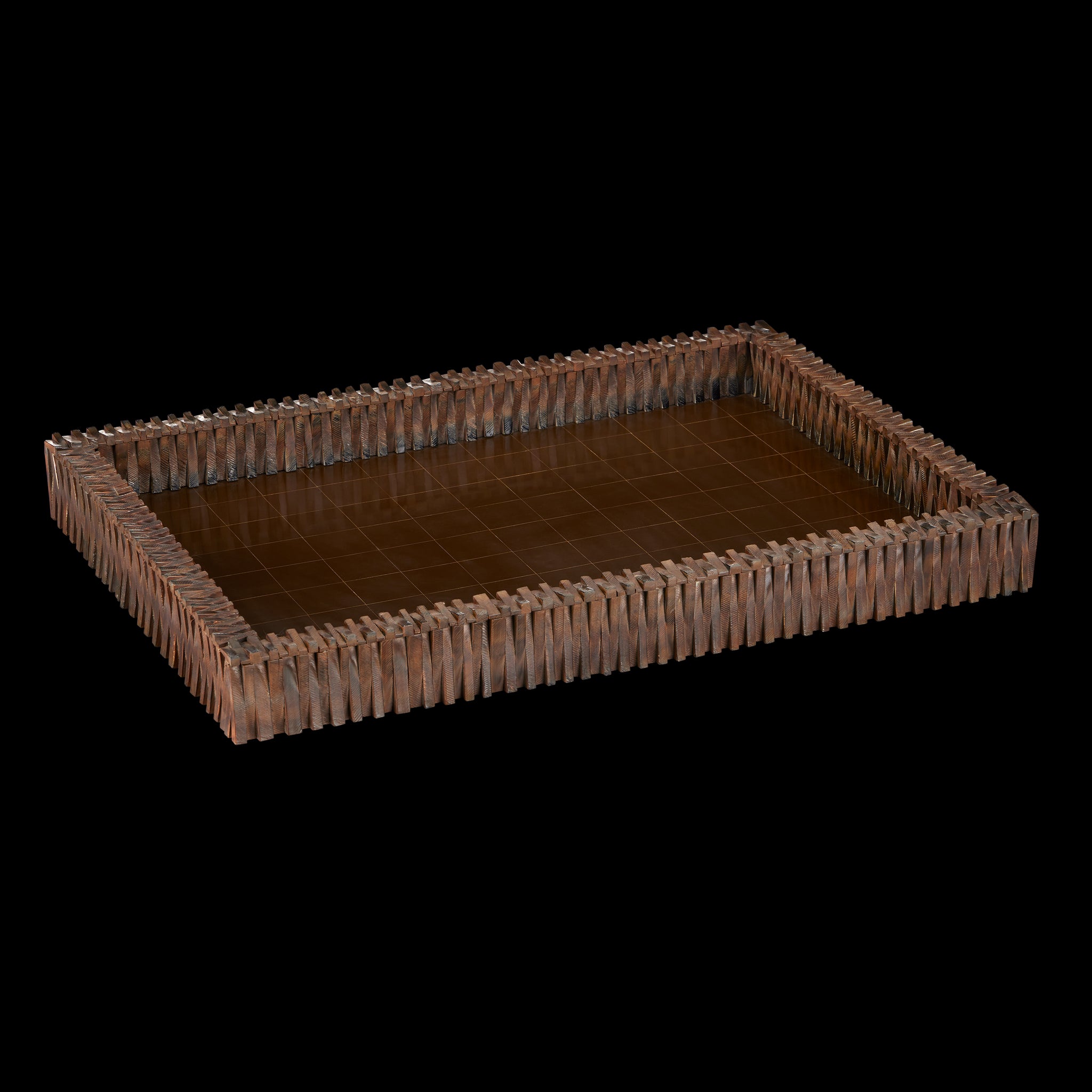 Currey & Company 20.5" Koa Horn Tray