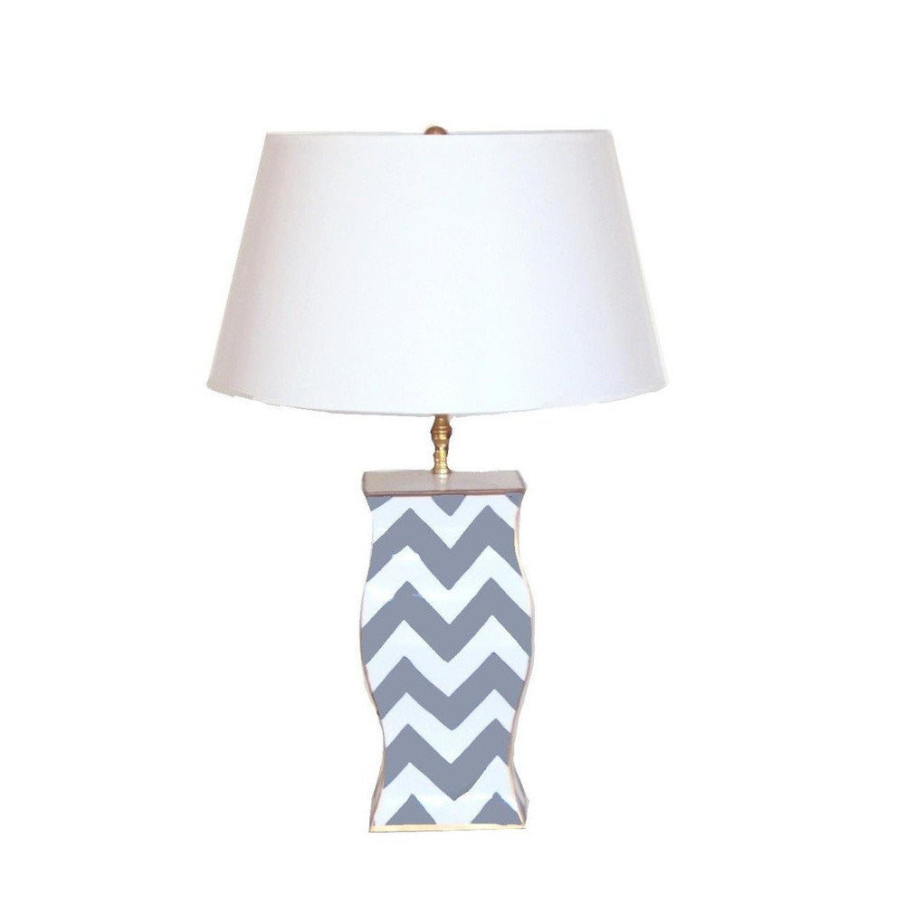 Dana Gibson Bargello Lamp in Gray
