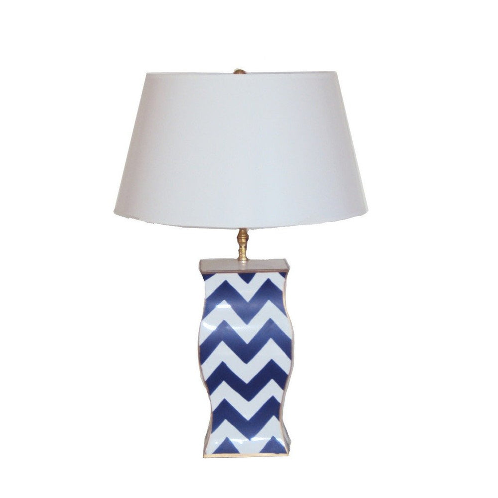 Dana Gibson Bargello Lamp in Navy Blue - Small