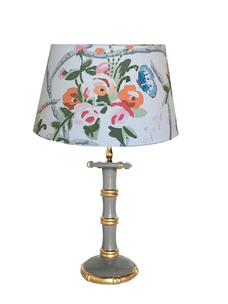 Dana Gibson Candlestick Lamp in Gray