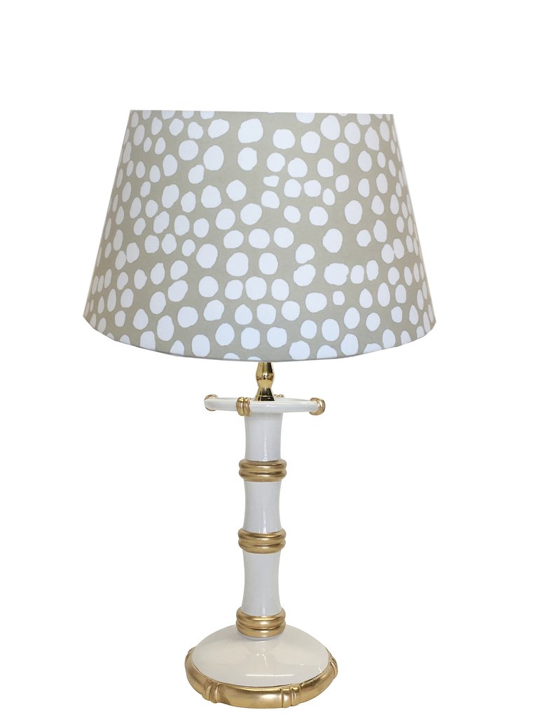 Dana Gibson Candlestick Lamp in White
