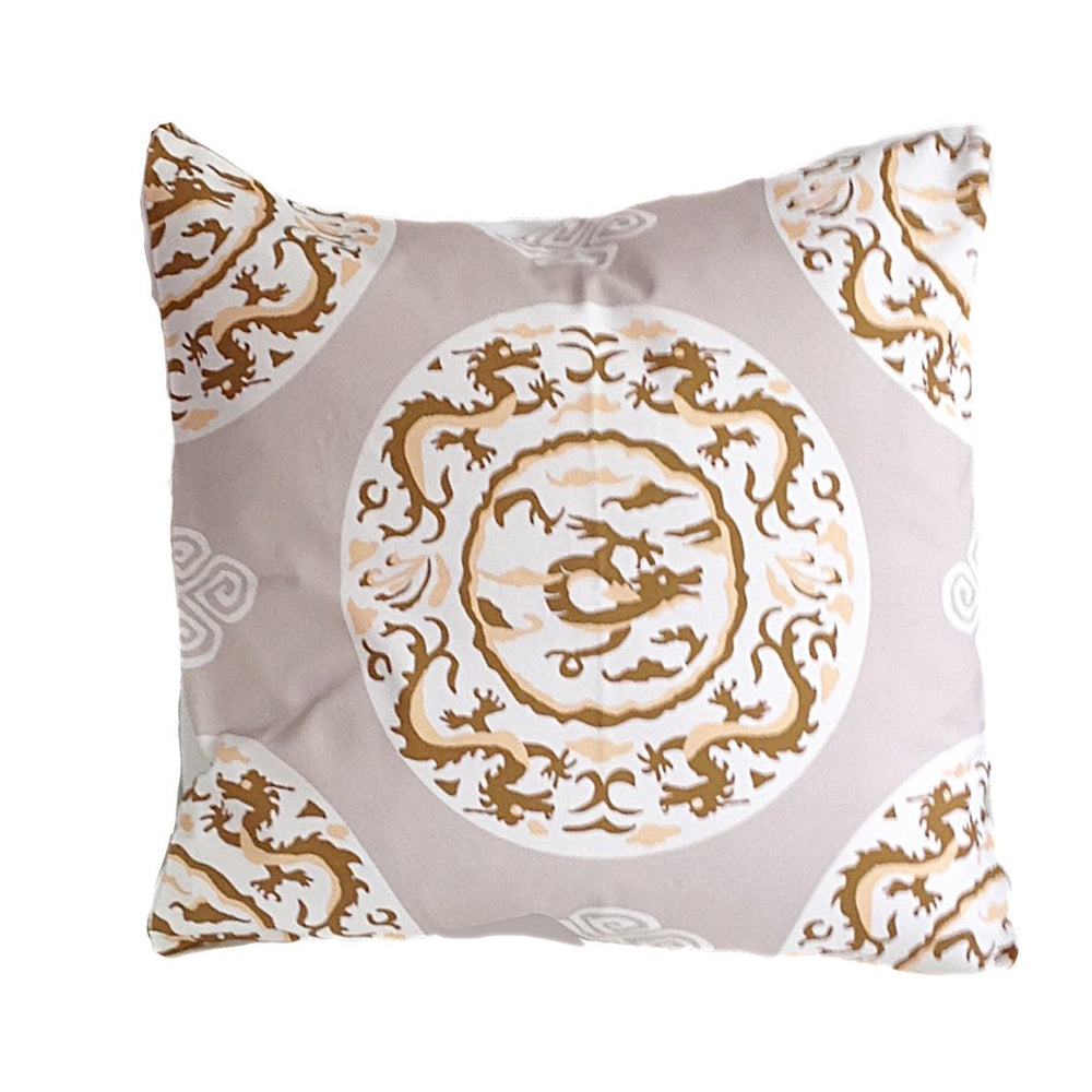 Dana Gibson Dragon Pillow in Gray