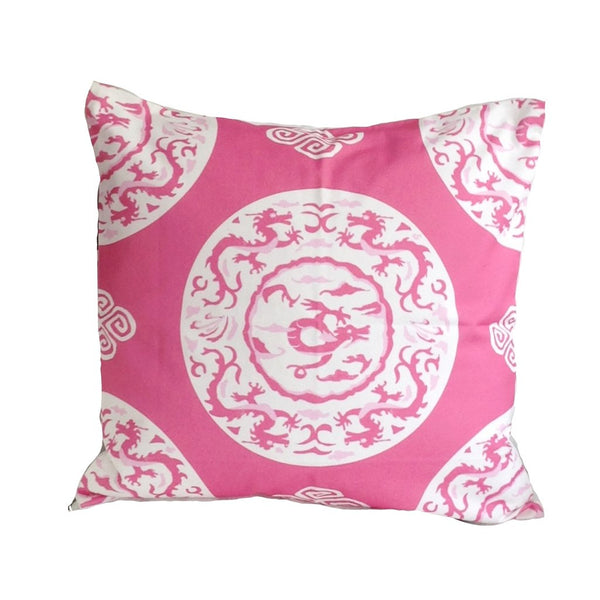 Dana Gibson Dragon Pillow in Pink
