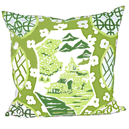 Dana Gibson Canton Pillow in Green