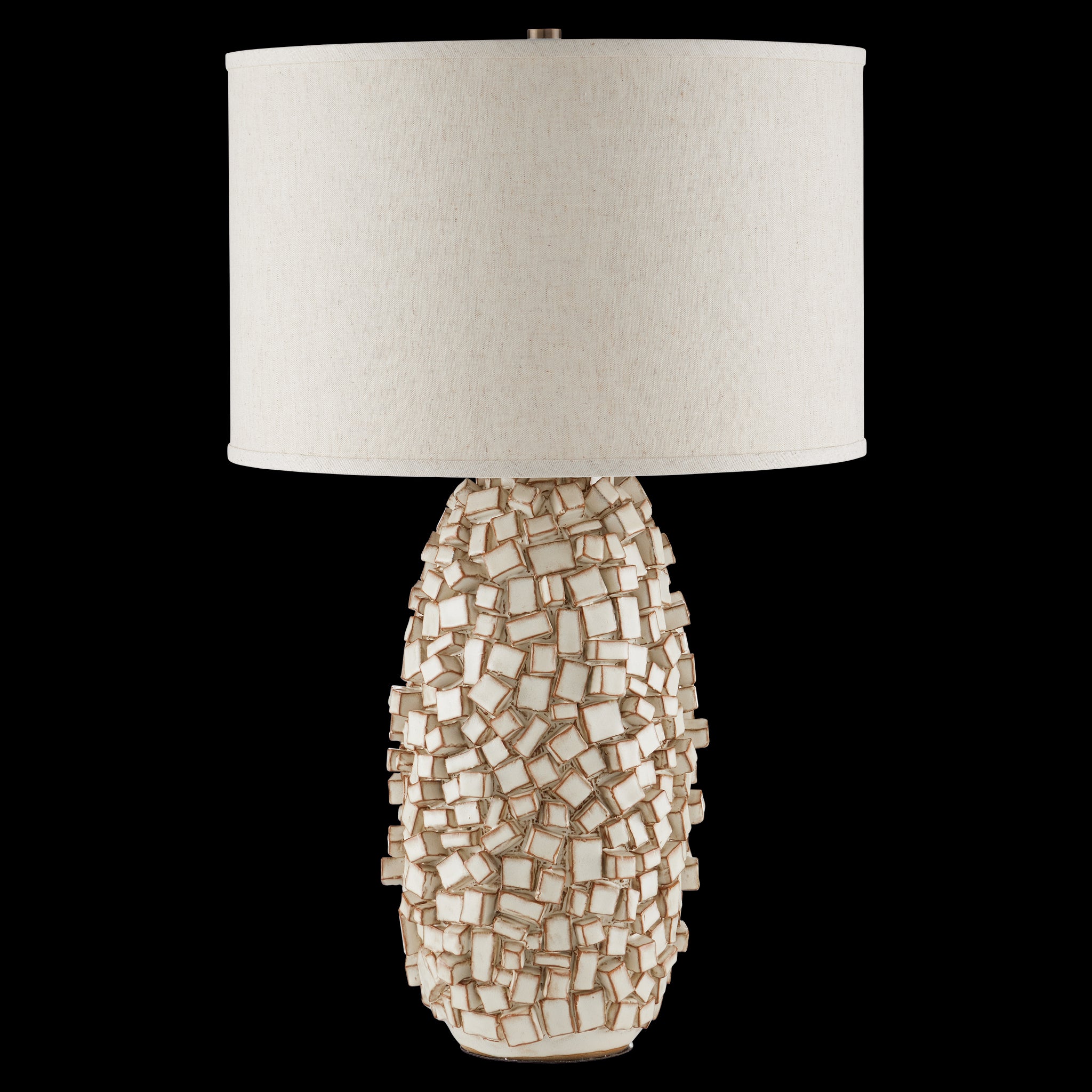 Currey & Company 29" Sugar Cube Ivory Table Lamp
