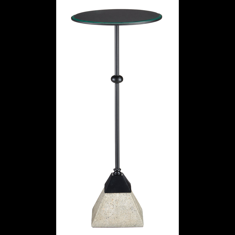 Currey & Company 24.25" Parna Concrete Accent Table