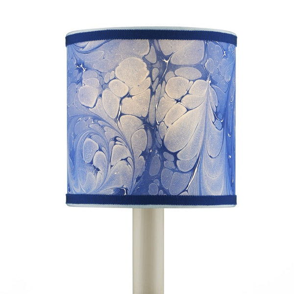 Currey And Company Marble Paper Drum Chandelier Shade Blue