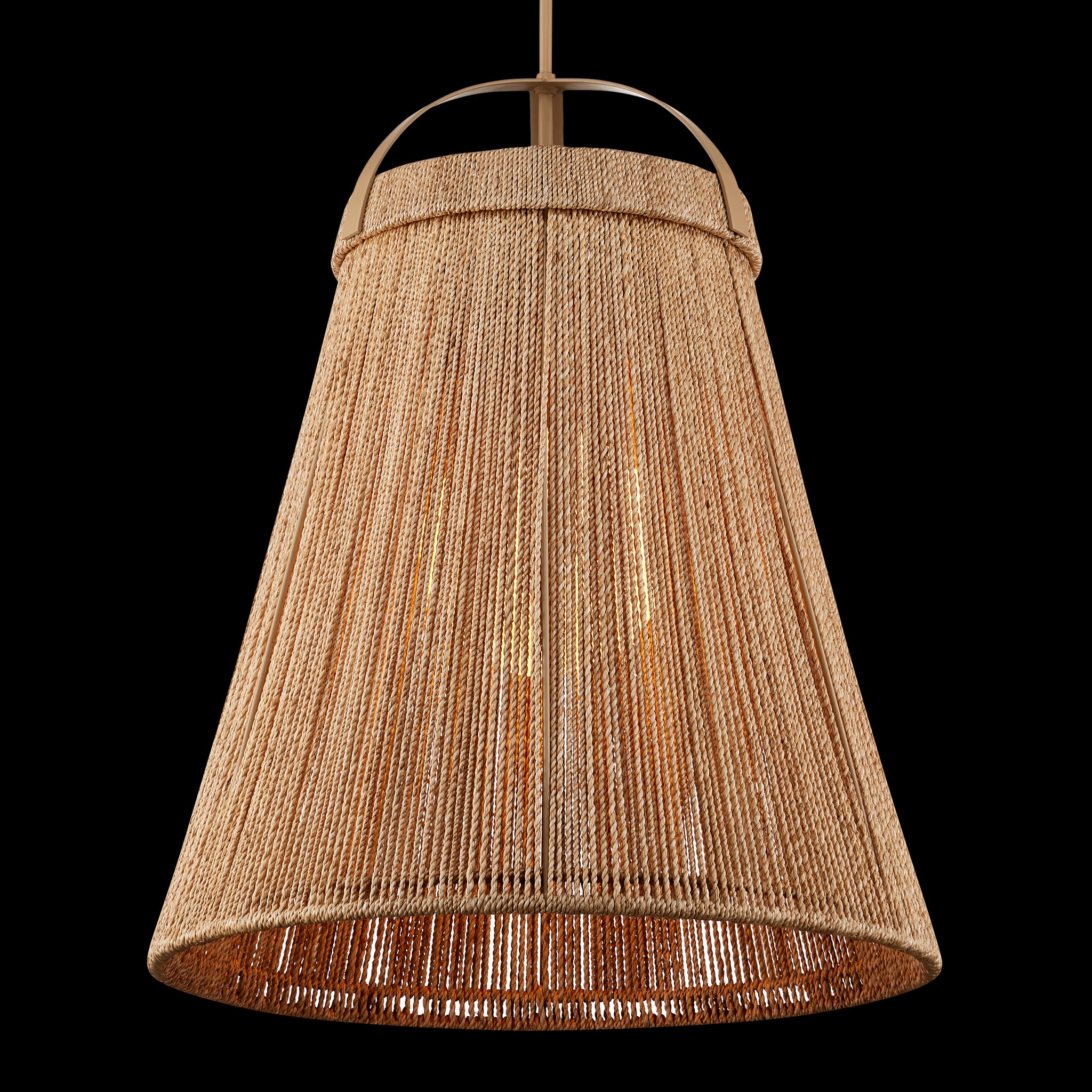Currey & Company Parnell 27.75" Natural Rope 1 Light Pendant