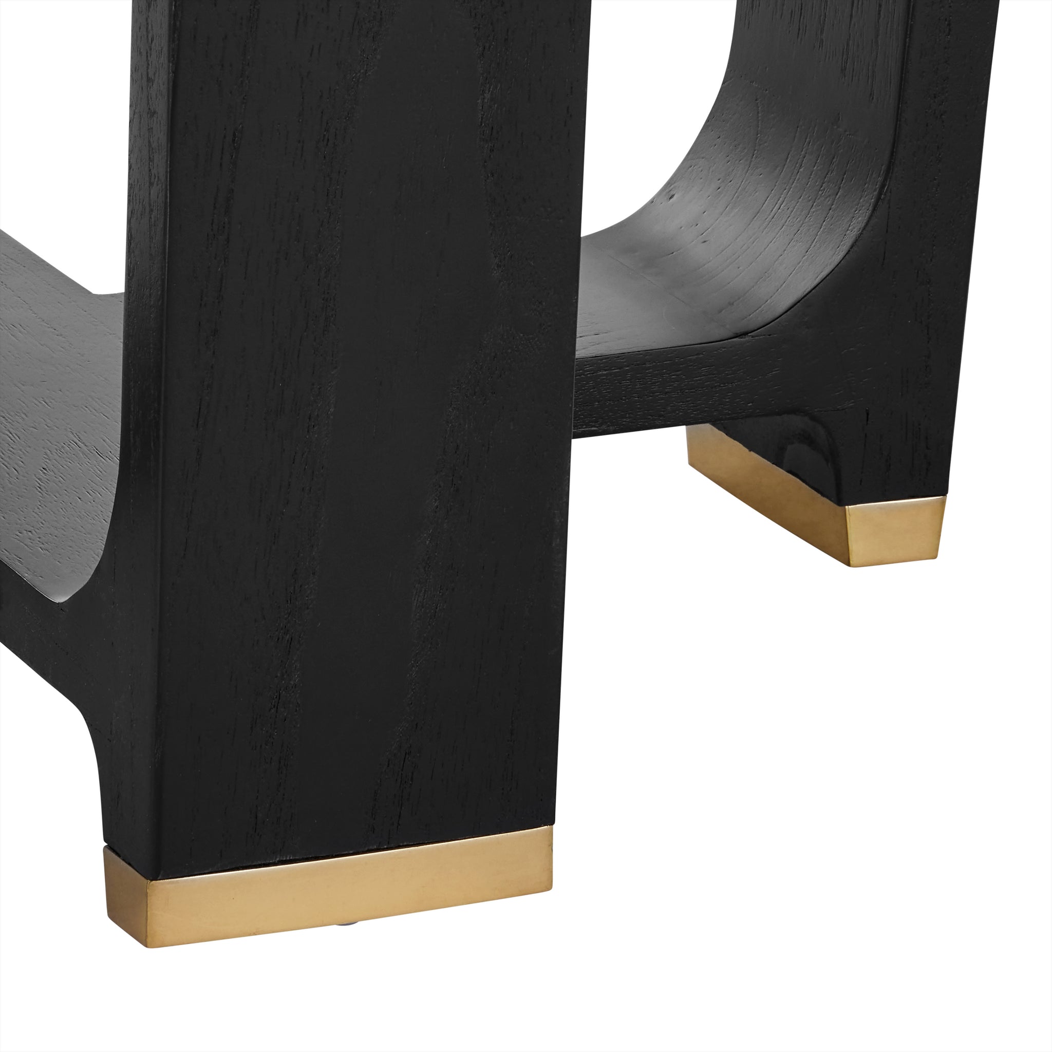 Currey & Company 29.75" Blake Black Mindi Wood Dining Table