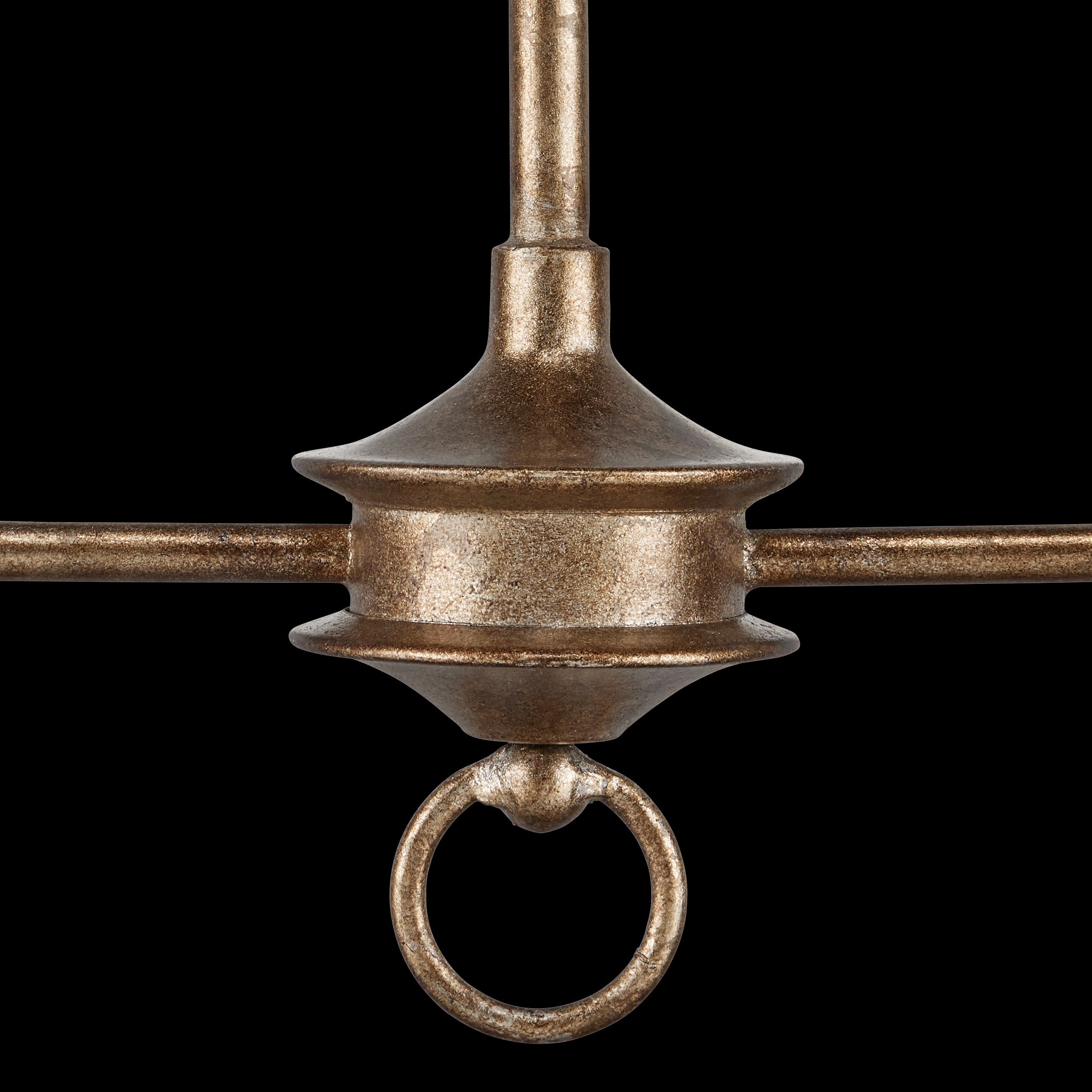 Currey & Company Nottaway 40" Bronze 2 Light Linear Chandelier