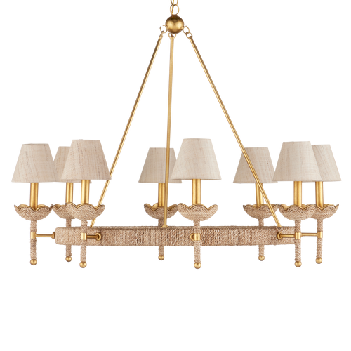 Currey & Company Vichy 35.5" Rope 8 Light Chandelier