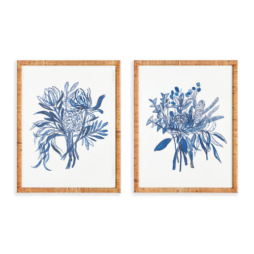 Napa Home And Garden Banksia Bouquet Prints, Set Of 2